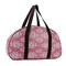 Northlight 20" Decorative Pink and White Flower Design Travel Bag/Purse with Brown Handles
